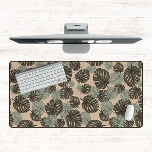 Large Monstera Desk Mat | Desk Accessory | Pretty Desk Pad | Mat For Desk | Desk Topper | Trendy Workspace | Plant Lover | Boho