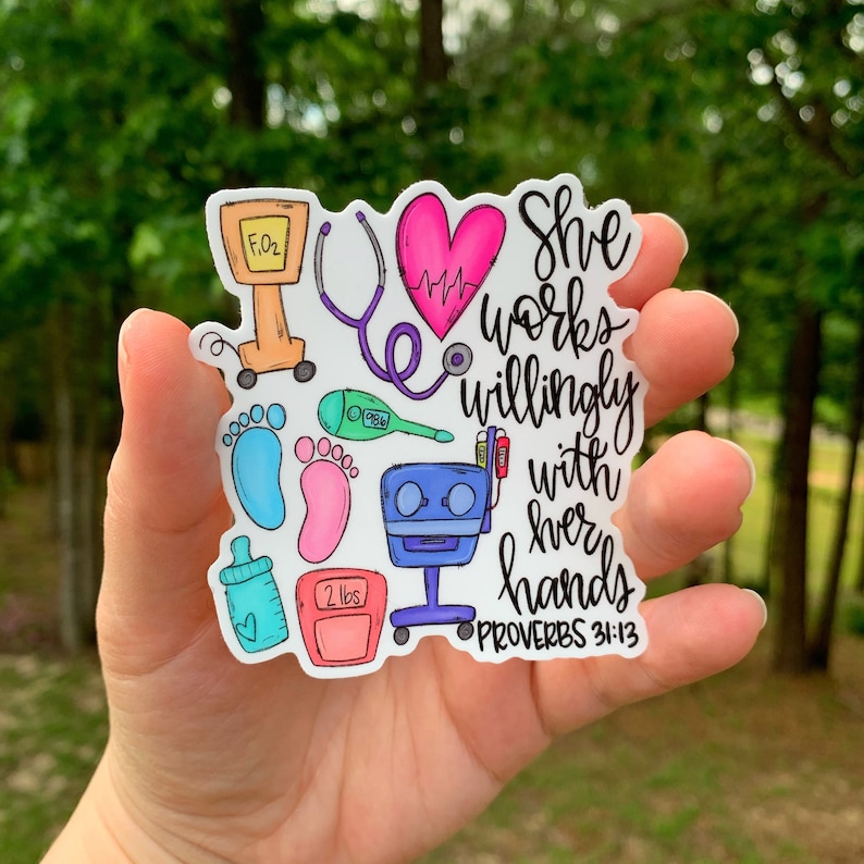 NICU Nurse Sticker Nursing Laptop Sticker Sticker Etsy