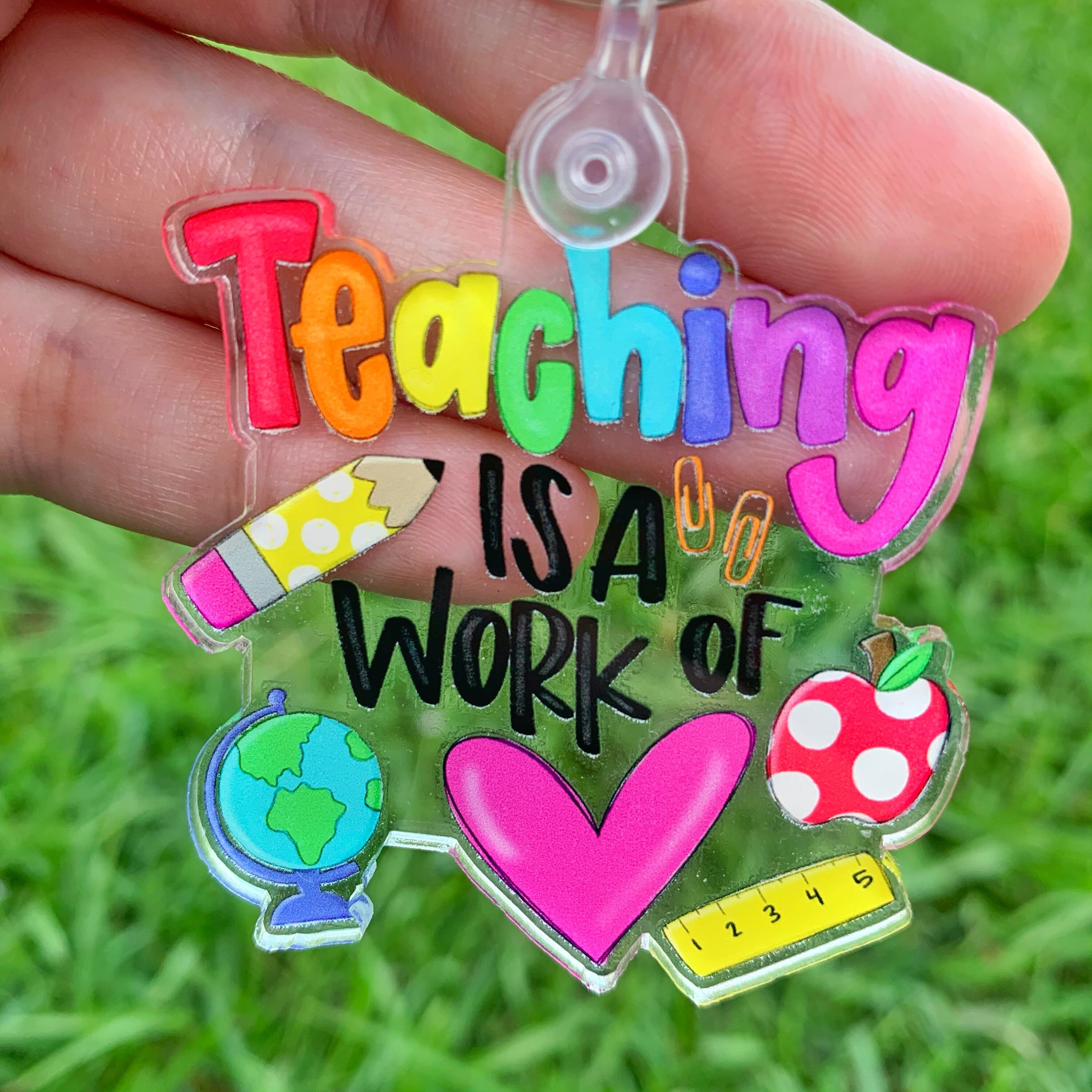 4-Pack Teacher Keychains - Stainless Steel Heart & Apple Pendant, Gift For Educators - View #8