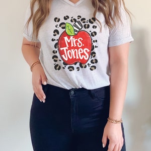 Personalized Teacher tshirt | back to school | graduation gift | gift for school teacher | teacher assistant gift | custom tshirt
