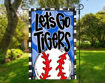 Custom Baseball Team Garden Flag | Yard Decor | Flag | personalized Yard Art | Outdoor Decor | sports | let’s go team | game day