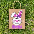 Hand Painted Easter Bunny Treat Bag