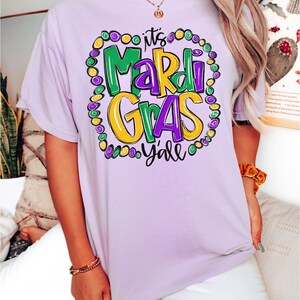 Mardi Gras Comfort Colors T-shirt | Womens Oversized shirt | Cajun | Laissez Les Bon Temps Rouler | Nola | Parade Shirt