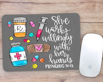 Pharmacist Mouse Pad | Office Decor | Desk Accessories | Christmas Gift | Coworker Gift | Computer Mouse Pad | Cute Mouse Pad