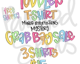 Kids Mystery Grab Bag tshirt | cute t-shirt | graphic tee | children | shirt for baby | children | watercolor | toddler play shirts