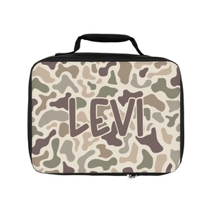 Personalized Duck Camo Lunch Bag for School Boy, Insulated Lunch Box with Name, Back to School, Kids Lunch Tote, Custom Lunchbag, School Bild 4