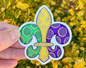 Fleur de lis Sticker | Laptop Sticker | Sticker Collector | Vinyl Sticker | Decal | Inspirational | Mardi Gras lover Gift | NOLA