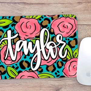 Personalized Mouse Pad | Office Decor | Desk Accessories | Coworker Gift | Computer Mouse Pad | Cute Mouse Pad | leopard | cheetah