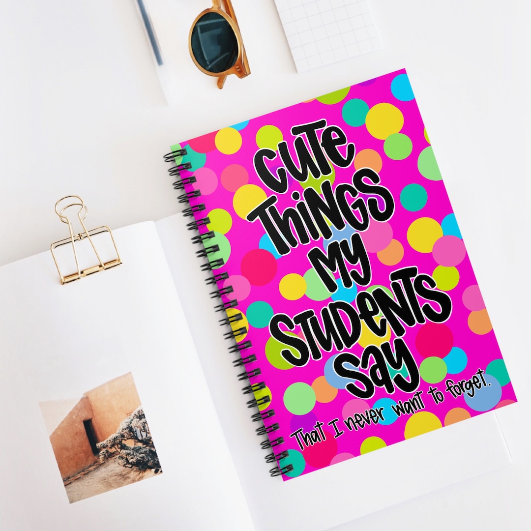 Teacher Notebook Teacher Gift Teacher Keepsake Journal Memory Book Cute