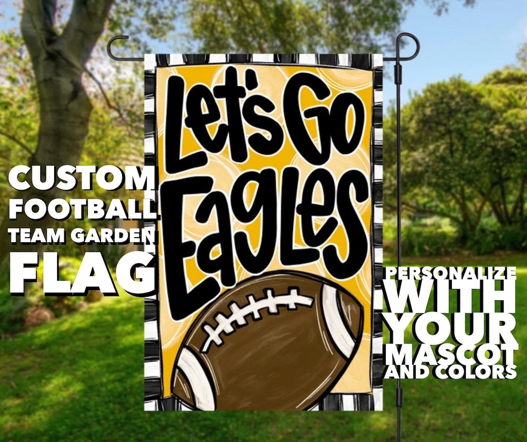 Custom Team Football Garden Flag Fall Yard Decor Flag Personalized Yard