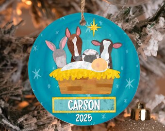 Personalized Manger Scene Christmas Ornament | Custom Ornament | Christmas Ornament | Ornament Keepsake 2025