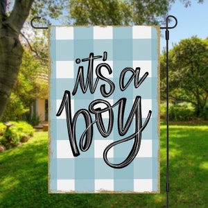 Baby shower Garden Flag | baby announcement | baby boy | it’s a boy | birth announcement sign