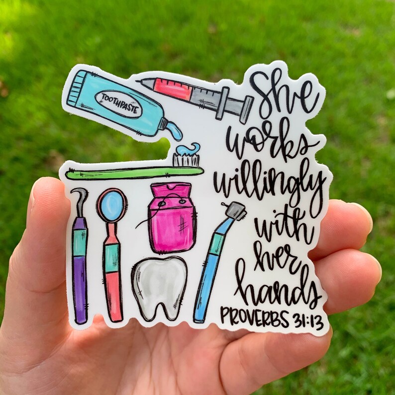 Dentist Sticker Dental Assistant Gift Laptop Sticker Etsy