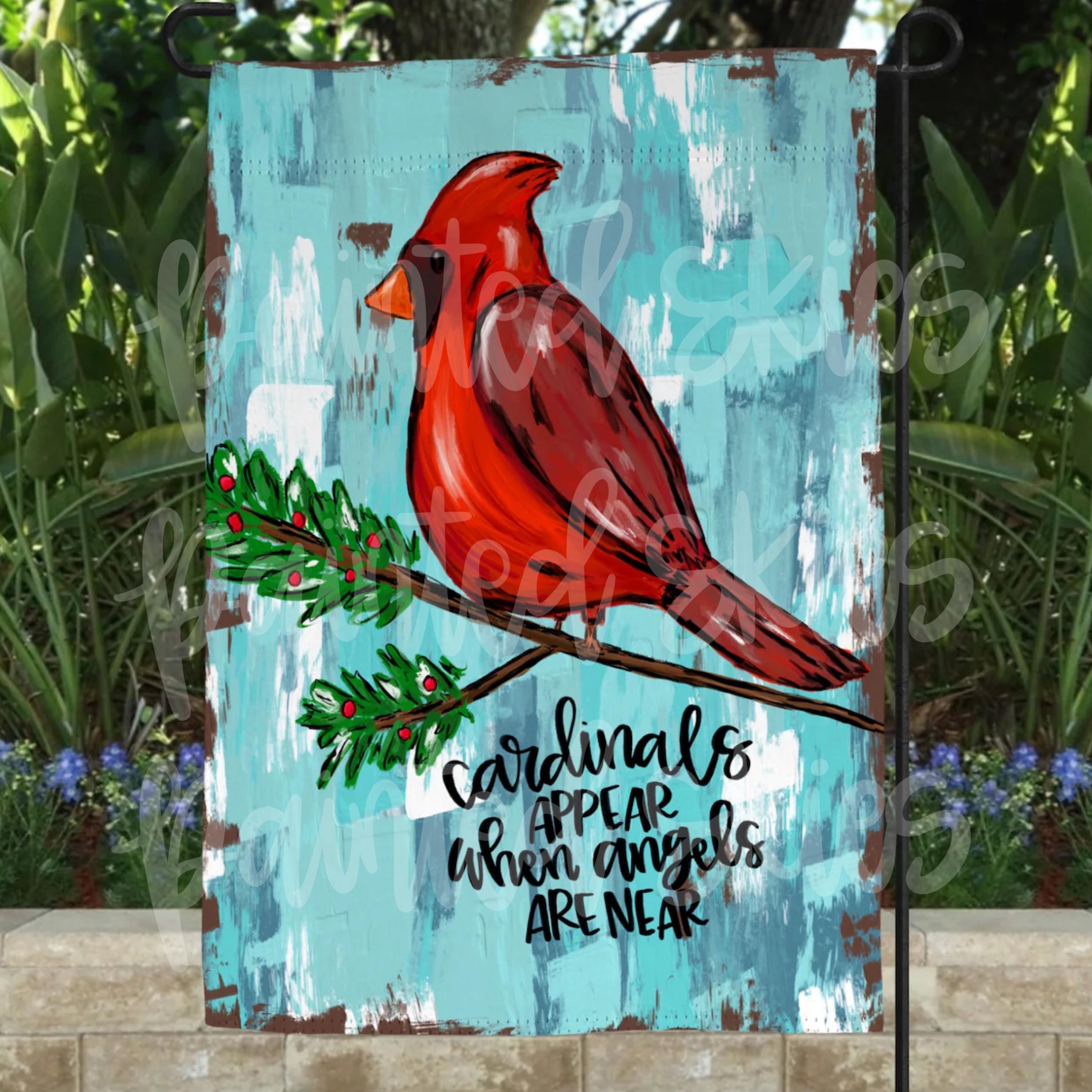 Red Bird Garden Flag | Yard Decor | Christmas Gift | RV Campsite