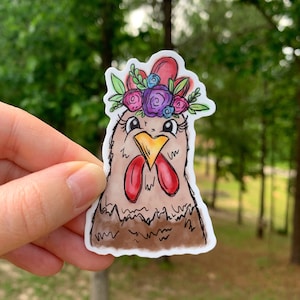 Chicken Sticker | Laptop Sticker | Sticker Collector | chicken Lover gift | Cute chicken Decal | mothers day gift from daughter
