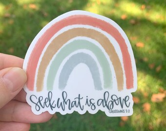Christian Sticker | Laptop Sticker | Vinyl Sticker | Decal | Inspirational | water bottle sticker | Christian Gift | rainbow sticker | bible