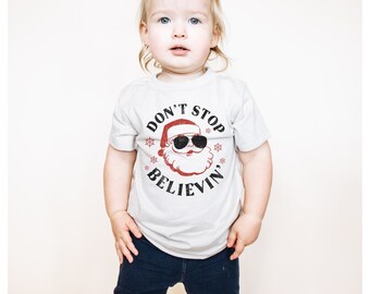Christmas Youth t-shirt | cute tshirt  | fall apparel | graphic tee | children | kids | shirt for kid | Retro Santa Shirt