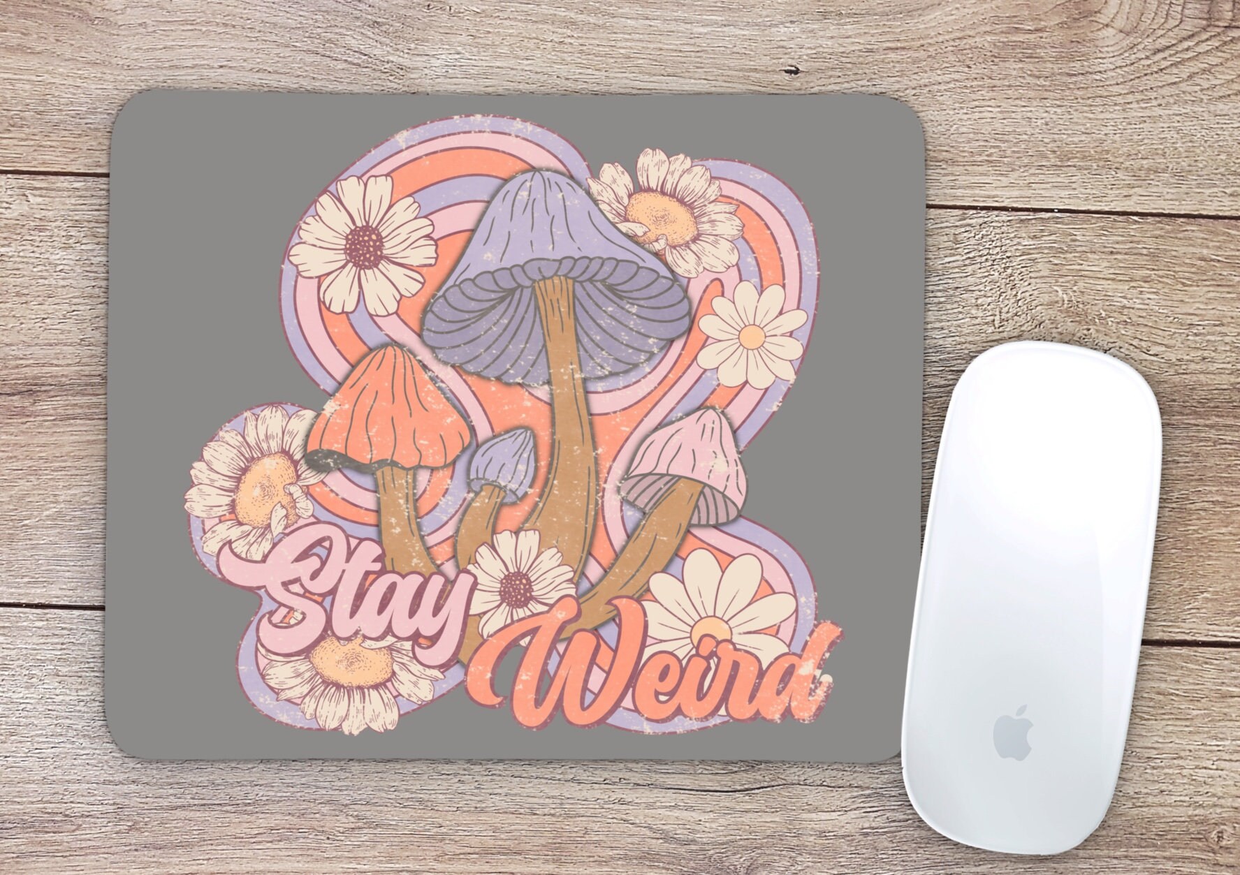 Cute Mushroom Mouse Pad | Home Office Decor | Desk Accessories | Christmas Gift | Coworker Gift | Computer Mouse Pad | Stay Weird product image