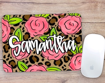 Personalized Mouse Pad | Office Decor | Desk Accessories | Coworker Gift | Computer Mouse Pad | Cute Mouse Pad | leopard | cheetah