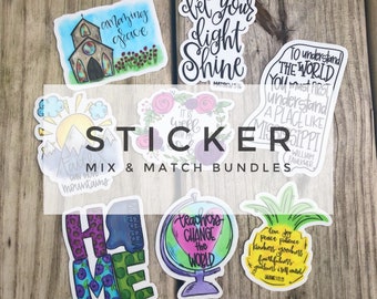 Sticker Bundle | Laptop Sticker | Bible Sticker | Christian Sticker | Cute Stickers | Sticker Set | Vinyl Sticker Decal | Water bottle