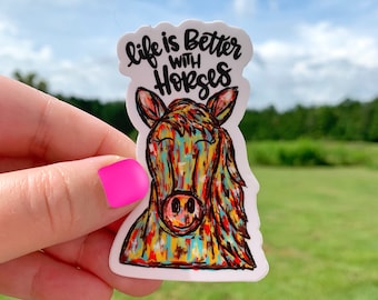 Horse Sticker | Laptop Sticker | Sticker Collector | Vinyl Sticker | Decal | farm | life is better with horses