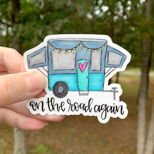 Pop up Camper Sticker | Laptop Sticker | Sticker Collector | Vinyl Decal | Water Bottle | Travel | Camping | On the road again