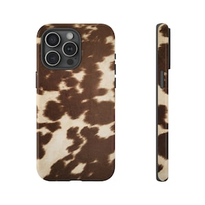 Cowhide Western Tough Case For Phone | iPhone | Samsung | Google Pixel | Cute Protective Phone Case | Trendy Phone Cover