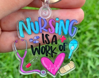 Nurse Key Chain Nursing RN LPN Keychain Nursing School Gift