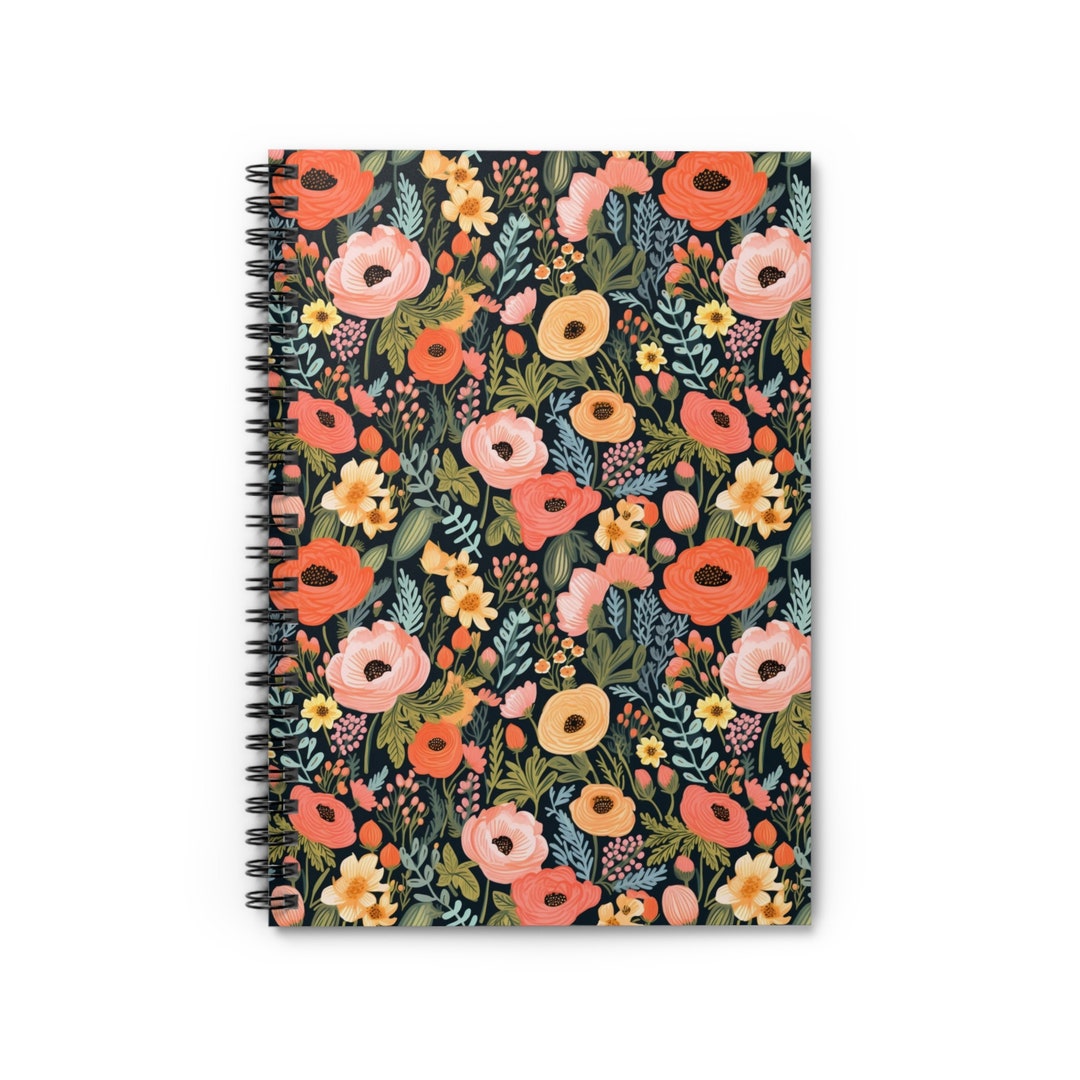 Pretty Floral Spiral Notebook | Keepsake Journal | Notebook for Church ...