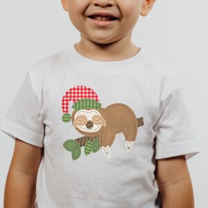 Christmas Toddler t-shirt | cute tshirt | graphic tee | children | kids | shirt for baby | children | Faux appliqué | sloth