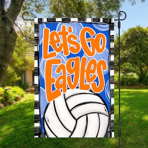 Custom Volleyball Team Garden Flag | Yard Decor | Flag | personalized Yard Art | Outdoor Decor | sports | let’s go team | game day