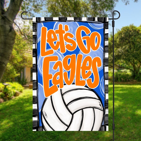 Custom Volleyball Team Garden Flag | Yard Decor | Flag | personalized Yard Art | Outdoor Decor | sports | let’s go team | game day