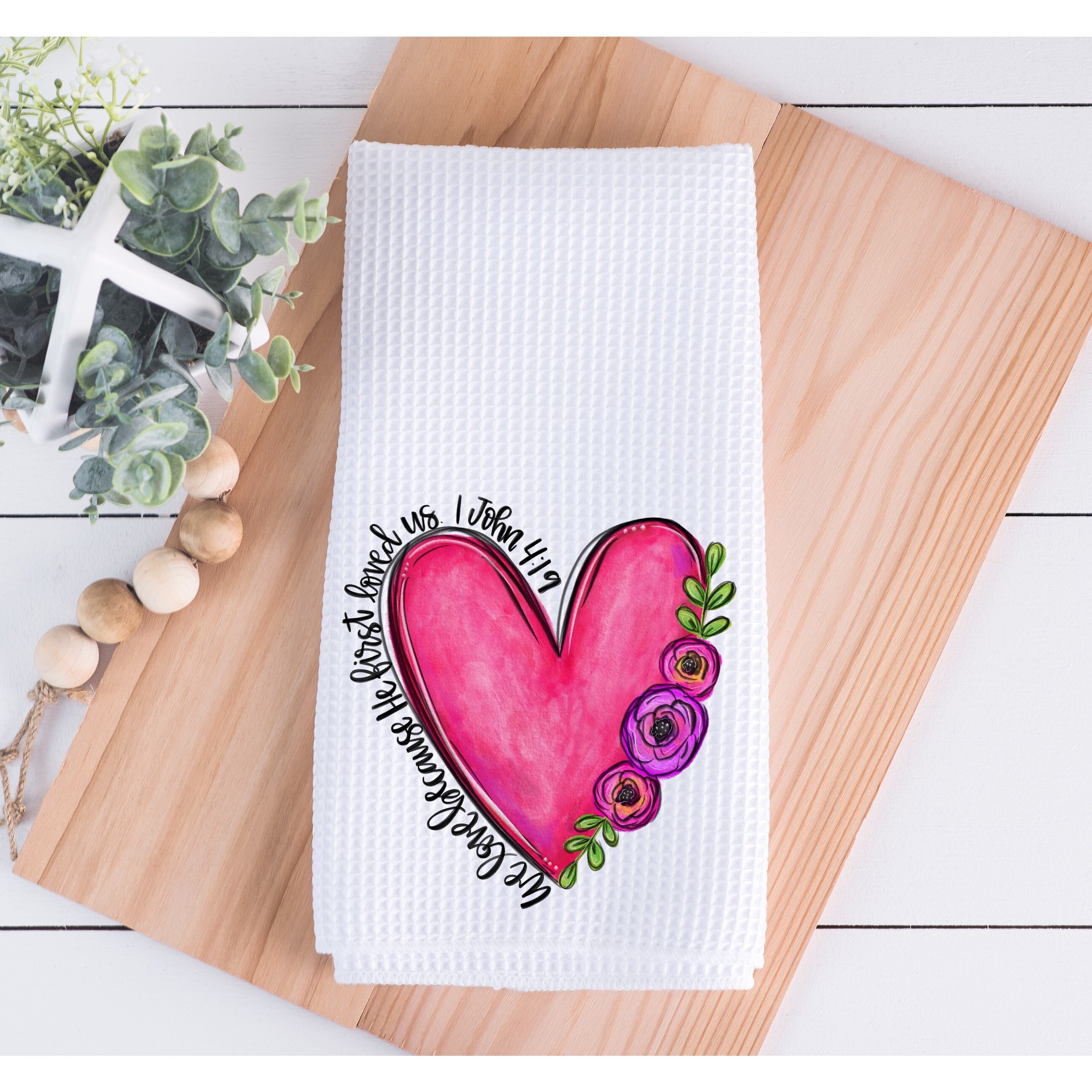 Valentine Kitchen Dish Towel Kitchen Decor House Warming Gift