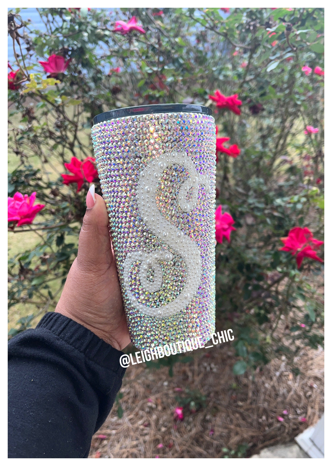Rose Gold White Rhinestone Tumbler Eye-catching Bachelorette and ...