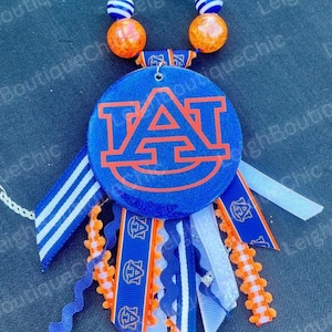 Auburn Football Bag Tassel, War Eagle Fan Tassel Bag Charm, Personalized Glitter Bag Tag, Bogg Bag Accessories Gift, Luggage Backpack Tag