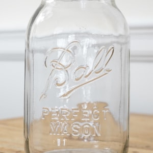 Ball Perfect Mason Jar - Vintage Clear - Glass Jar - Quart Size