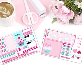 Cupcake Love Happy Planner Weekly Stickers