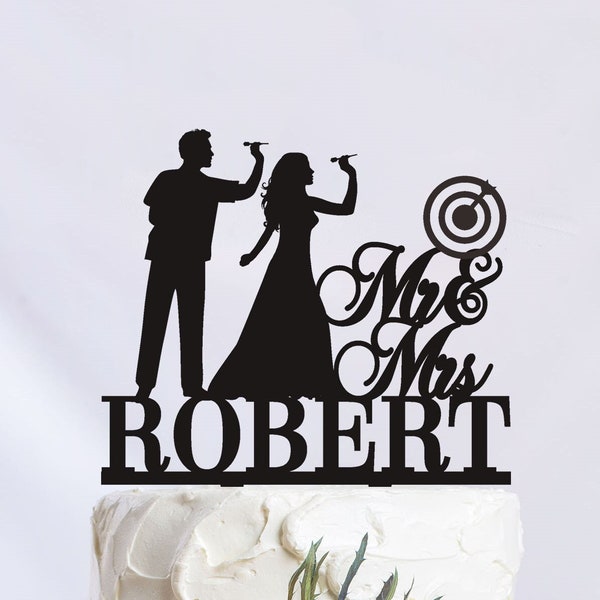 Darts Wedding Cake Topper, Darts Couple Cake Topper, Darts Theme Party Decor, Funny Mr and Mrs Cake Topper C349