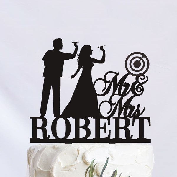 Darts Hochzeit Cake Topper, Darts Pärchen Cake Topper, Darts Theme Party Dekor, Lustige Mr and Mrs Cake Topper C349