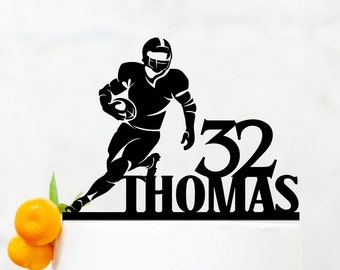 Football Birthday Cake Topper , American Football Cake Topper , Sport Cake Topper, Football Party Decoration , Custom Cake Topper B019