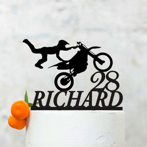 Dirt Bike  Cake Topper , Motorcross Birthday Cake Topper , Dirt Bike Party Decoration , Motorcycle Cake Topper B023
