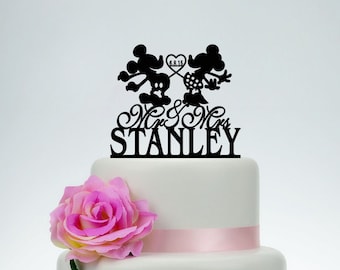 Mickey And Minnie Wedding Cake Topper Etsy