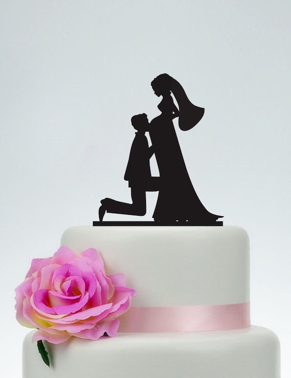 Pregnant Family Wedding Cake Topper Bride and Groom with Kids Toppers Custom 
