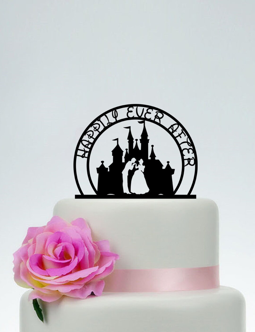 Happily Ever After Cake Topper, Disney Wedding Cake Topper, Cinderella ...