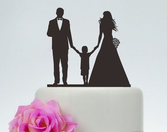 Braut und Bräutigam und kleiner Junge Torten topper,Hochzeit Cake Topper,Witzige Torten topper,Party Cake Topper,Cake Topper P123
