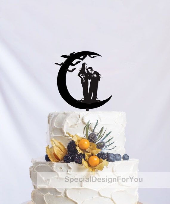 Halloween Wedding Cake Topper Adams Family Cake Topper