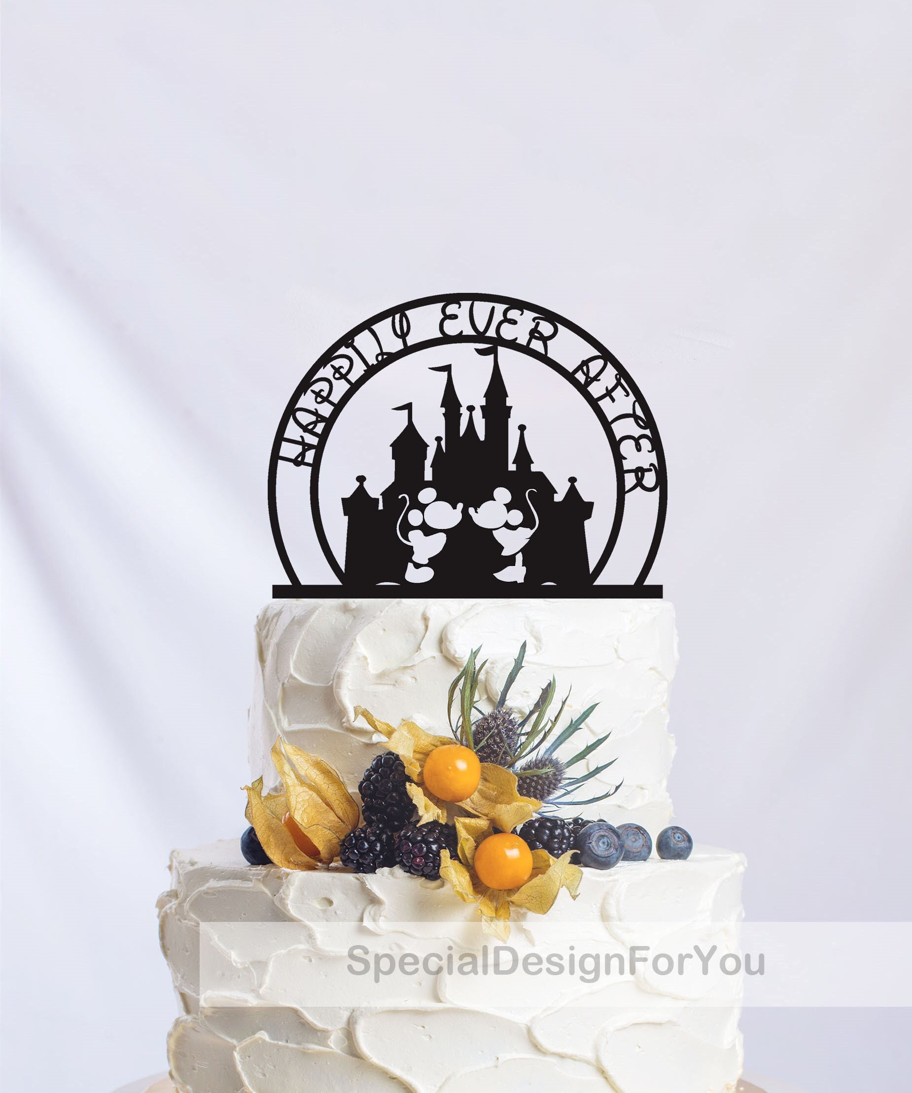 Disney Parks Exclusive Cinderella Castle Love is Magical Wedding Cake Topper
