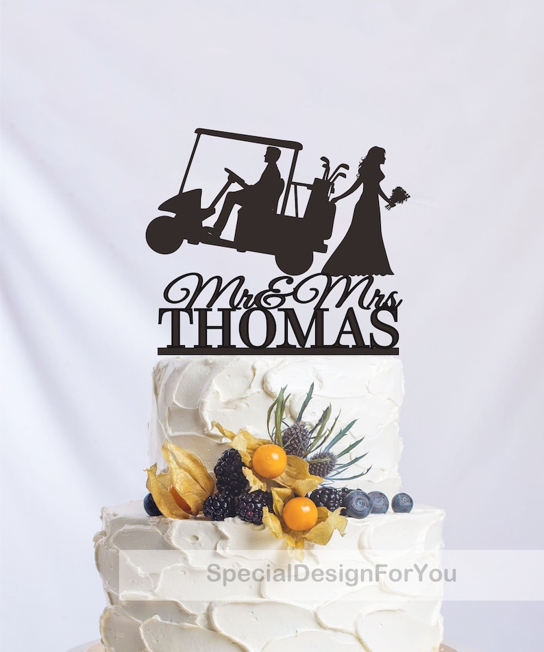 Golf Cake Topper Golf Cart Wedding Cake Topper Golfing Etsy — free download