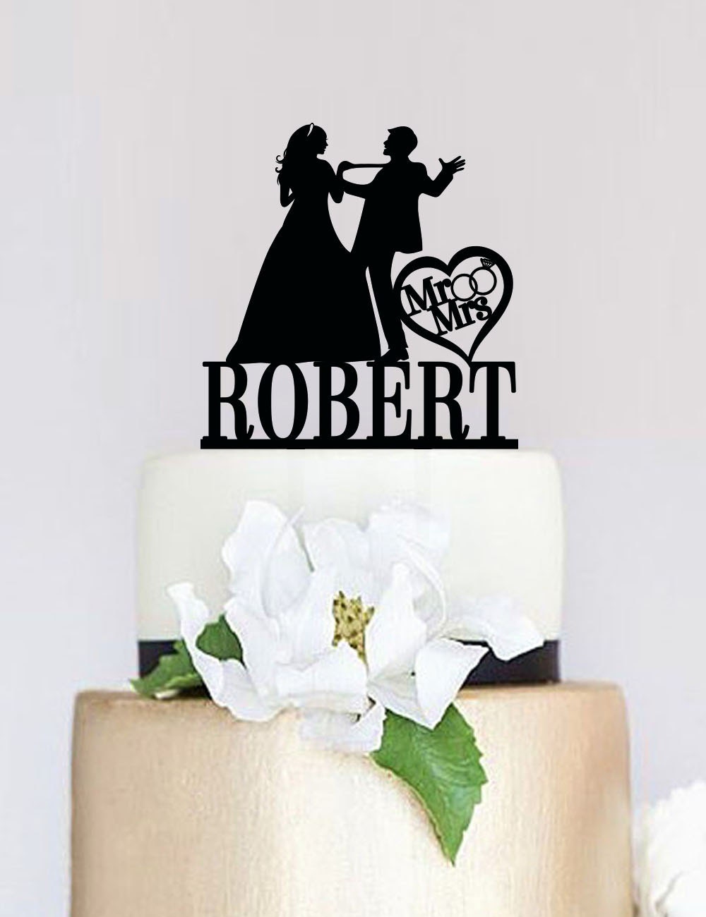 Finally Mr & Mrs Wedding Cake Topper 6 Inches Wide - View #13