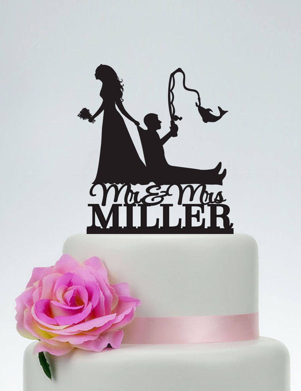 Download Bride Pulling Groom Bride Dragging Groom Funny Cake Topper | Etsy
